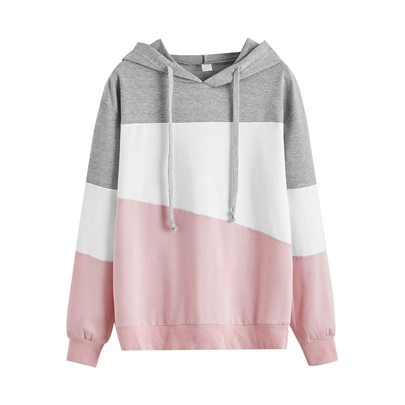Women Solid Color Loose Hooded Tops Sweatshirts long sleeve girl Pullovers loose Hooded Coldker Featured Image