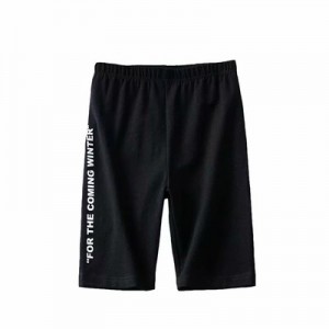 custom design printed logo solid color fifth length tight fitting sports yoga gym sports shorts ladies