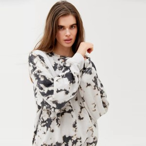 High Quality Washed Hoodie Factories –  Tie Dye Sweatshirts Top Fashion Women Cotton Hip Hop Sweatshirts – Wise Works Knitting